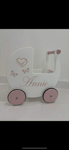 Wooden dolls pram - pram, chartley