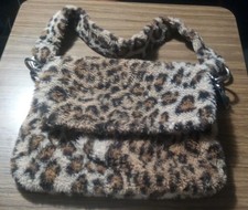Topshop fluffy women's bag leopard print good condition used offers welcome