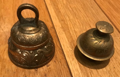 Small vintage hand bells - 2x,