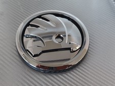 Skoda 110mm Rear Gloss Black Badges New