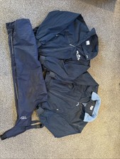 Musto riding jackets X2 & Horsewear Rambo Chaps, All Size Small, Navy Blue
