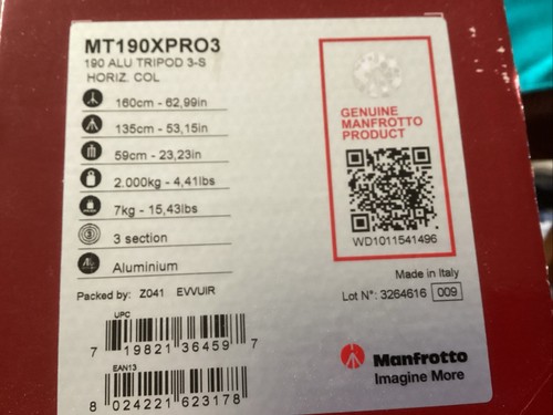 Manfrotto 190prob tripod - manfrotto,