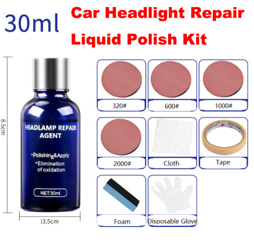 9pcs set 30ml - 30ml, headlight