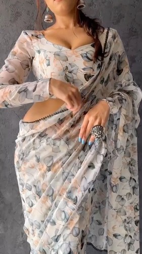 Readymade designer silk saree - readymade,