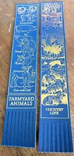 Farmyard Animals ?? Country life Vintage Leather Bookmark Bundle Tassels! B88