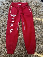 Off-White Red Parachute Print Cotton Jogging Pants S oversized