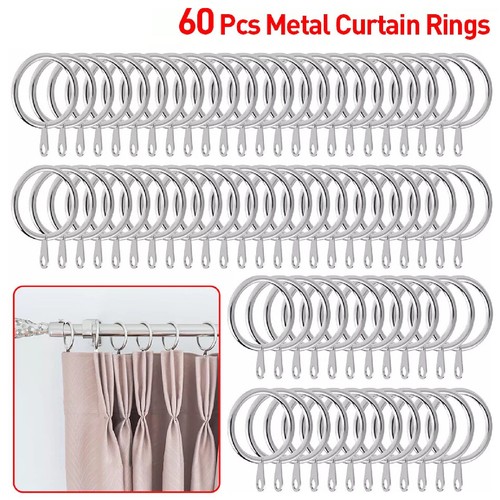 60x metal curtain rings - metal,