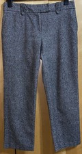 Laura Ashley Grey Marl Wool Blend Crop Trousers Size 14 