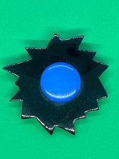 Marie-Christine PAVONE Black and Blue Flower Brooch