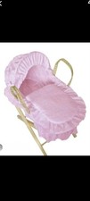 Dolls Moses Basket And Stand
