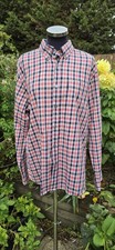 AQUASCUTUM SMART STYLISH BUTTON DOWN COTTON CHECKED LONG SLEEVE SHIRT SIZE XXL