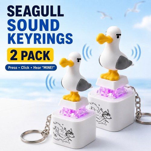 Seagull keyring with sound - keyring, &