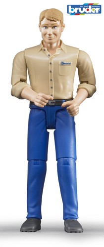 Bruder bworld man figure light - bworld,