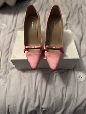 LK Bennett Viola Bow Pink Satin shoe. Size 39 (6). Worn Once.