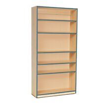 Bookcase with 5 shelves and Blue coloured ply edging - RRP £250
