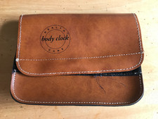 BROWN LEATHER BELT POUCH 17X14X4CM