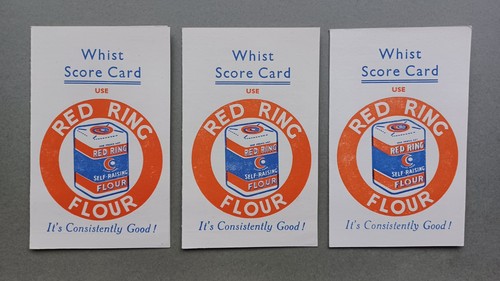 C1940s red ring - x, flour"
