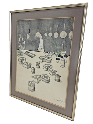Framed ronald searle signed - framed,