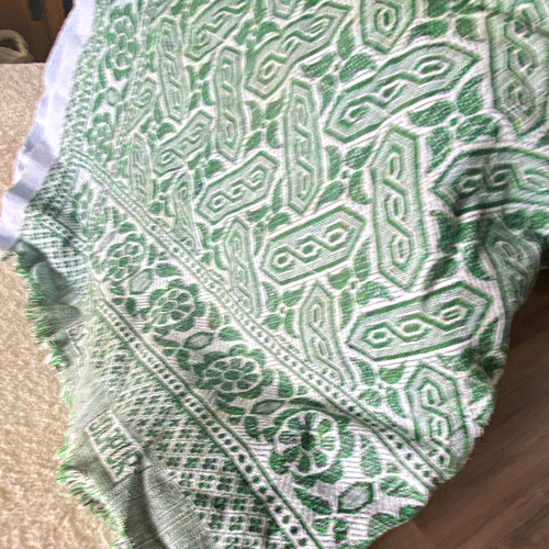 Solapur green white woven - &,