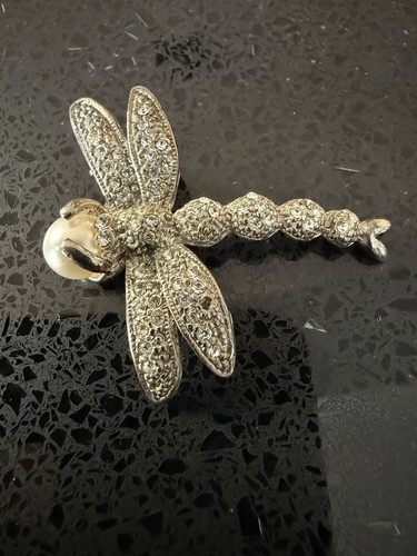 Silver toned dragonfly - toned,