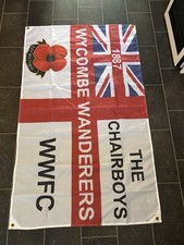 Wycombe Wanderers Flag 5ft by 3ft - Wycombe Football Club Flag Brand New Large