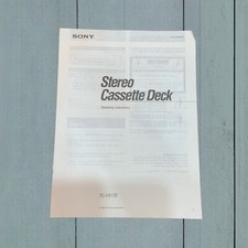 Sony TC-FX170 Operating