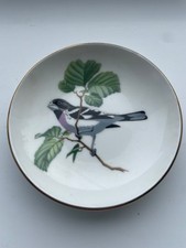 Vintage Crown Staffordshire pin dish/decorative plate with bird design 