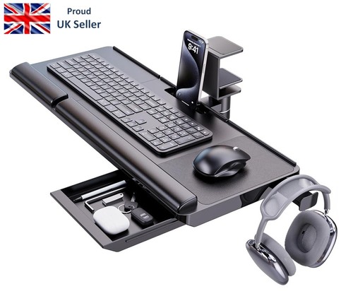 Adjustable keyboard tray under - adjustable,