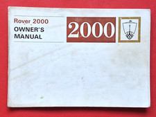 ROVER 2000 P6 Owners Handbook Manual - Pages Missing