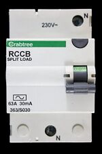 CRABTREE 63 AMP 30mA DOUBLE