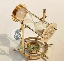 Sand Timer Hourglass Brass Nautical Maritime Hour Glass Vintage Sand Clock Gift