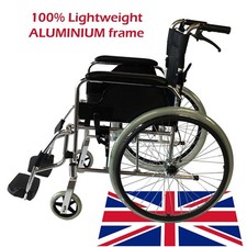 Lightweight Luxury ALUMINIUM Folding Wheelchair, Self-Propelled Chair  