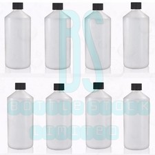 Plastic Bottles Natural HDPE With Wadded Screw Top Lid 500ml
