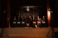 Gold sequin curtain Stage backdrop