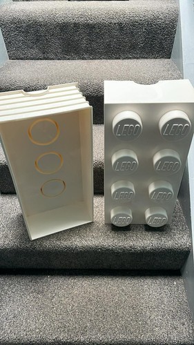 Large white lego stud - white, 8