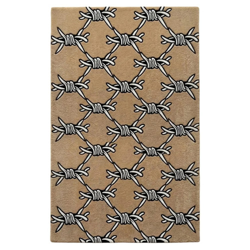 Barbed wire area rug - area, beige