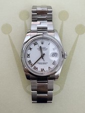Rolex Datejust 36mm 116200 White Dial Roman Numeral. 2009 Box & Papers Full Set