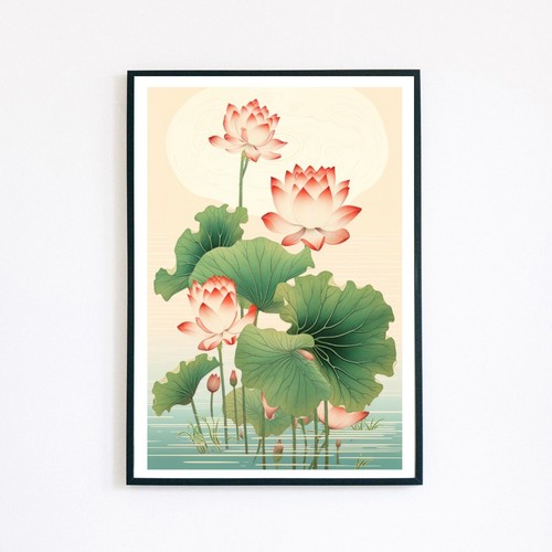 Japanese lilies botanical - japanese,
