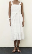 ZARA  MIDI EMBROIDERED  DRESS