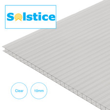 Solstice Twinwall Polycarbonate Roofing Sheets | 10mm | Clear, Bronze and Opal