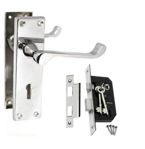 Door handles lever - door, chrome