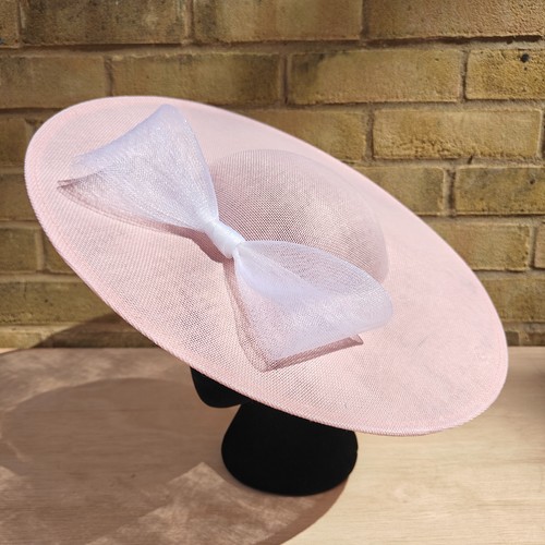 Baby pink white bow wide - pink,
