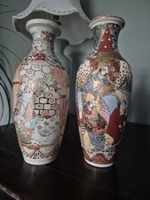 2xAntique Japanese Satsuma Vases
