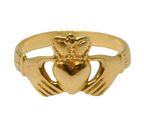 Irish 9ct yellow gold claddagh - irish,