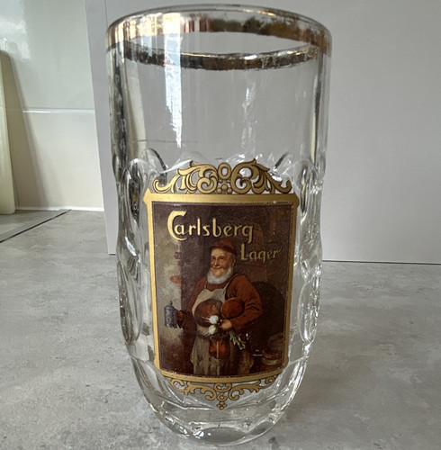 Carlsberg glass beer tankard - carlsberg,