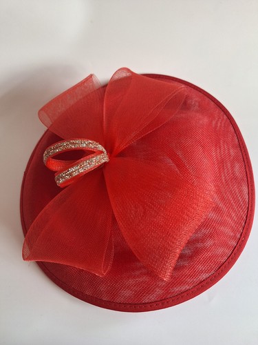 Ladies red facsinator diamante - facsinator,