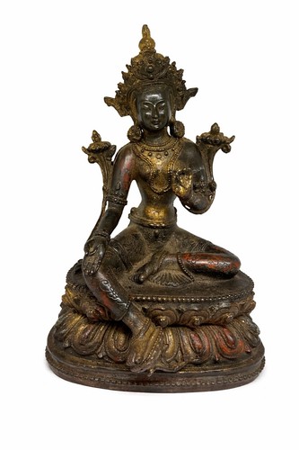 Antique tibetan bronze green - antique,