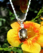 BLACK STAR SAPPHIRE NECKLACE -