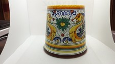 Deruta Hand Made Majolica Dragon Raffallesco Tankard Lge Mug. S. Volpi 1960s/70s