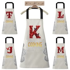 Letter Chef Apron Kitchen Waterproof Pocket Cooks Catering Butcher Unisex BBQ UK